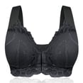thumbnail image 2 of JGTDBPO Front Closure Bras For Women Plus Size Adjusted Comfortable Lace Bras Front Snap Bras Post Surgery Vest Breathable Gathering Front Opening Buckle Bra Wireless Minimizer Bra Everyday Bar, 2 of 2
