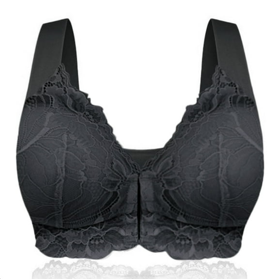 OSFVNOXV Bras for Women No Underwire Front Closure Seamless Lace Bralette Comfortable Breathable Everyday Bras ,75B-90C
