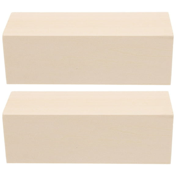 Supvox 2Pcs Basswood Cube Craft Wood for Friends Who Enjoy Crafting Home Decor