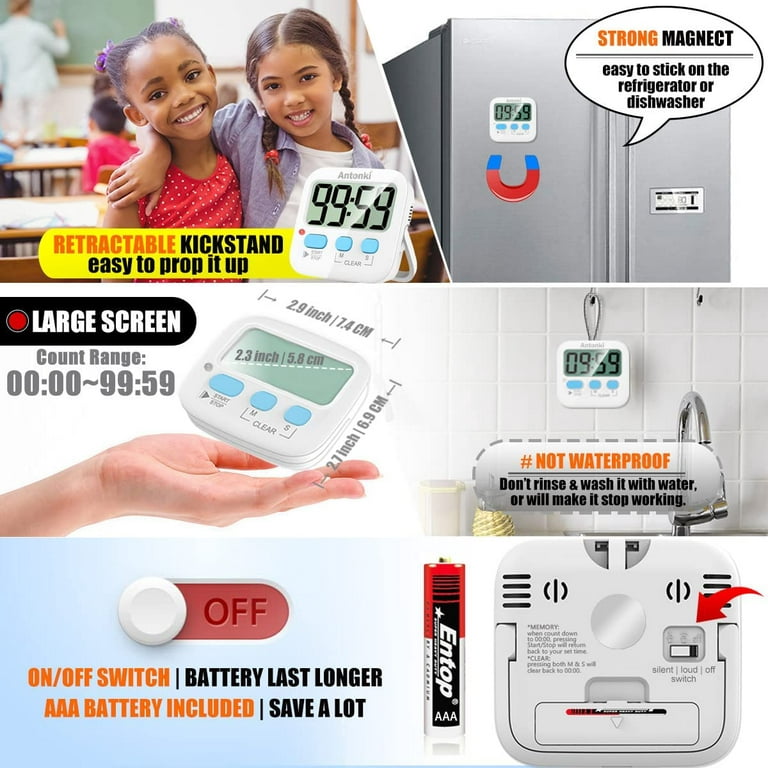 Timer Kitchen Timers Seniors Classroom Teachers Exercise Cooking