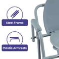 thumbnail image 3 of MedaCure Adjustable Bedside Commode Chair – Steel Frame Drop Arm Commode for Seniors – 3 in 1 Commode Chair for Toilet, Bedside, or Shower – 300 lb Weight Capacity, 3 of 6