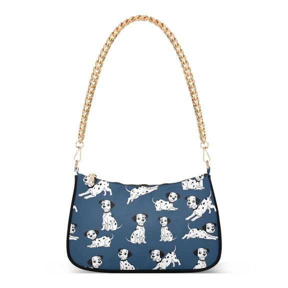 ALAZA Cartoon Dalmatian Dog Women's Chain Shoulder Bag Hobo Handbag Tote Crossbody Purse
