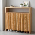 thumbnail image 6 of Terracotta Cabinet Curtains for Kitchen 35"Wx35"L, Rustic Vertical Dashed Lines Shabby Chic Leaf Cottagecore Laundry Sink Cabinets Magic Tape Short Curtain Privacy Panel for Bathroom Vanity Cabinets, 6 of 9
