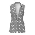 thumbnail image 2 of Uorisanigo Polka Dots Women's Suit Vest with Pockets Size S Open Front Sleeveless Womens Waistcoat Vest Lightweight V Neck Waistcoat Vests Casual, 2 of 7