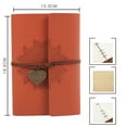 thumbnail image 3 of 1 Pc A6 Retro Notebook Rope Winded Notebook Loose-Leaf Diary Travel Notebook for Teachers Students (Orange), 3 of 8