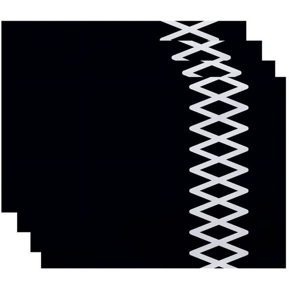 Simply Daisy 18" x 14" Lace Up Geometric Print Placemats, Set of 4