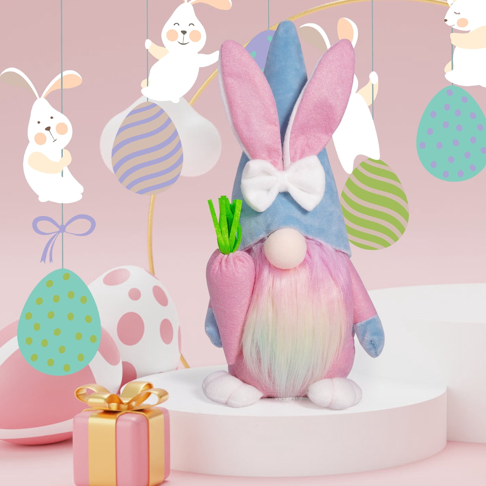 Dalrosia Easter Gnomes Plush for Easter Decorations, Faceless Easter Bunny Gnomes for Easter Decor Clearance Spring Gnomes Cute Easter Gifts