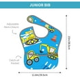 thumbnail image 4 of Bingfone Mess-Proof Baby Bib - Waterproof Bib For Baby Boy Or Girl With Food Catcher Pocket, Unisex-Cute Car Cartoon, 4 of 8
