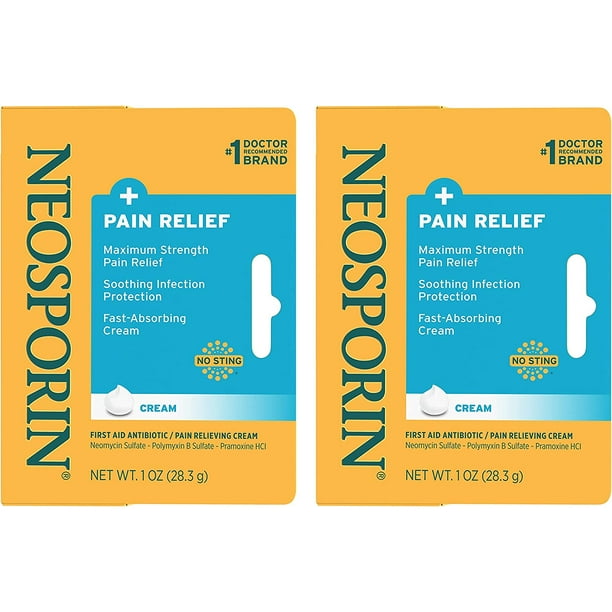 Neosporin + MaximumStrength Pain Relief Dual Action Cream, First Aid