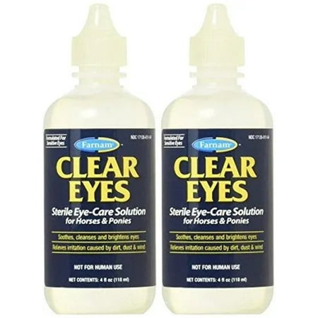 Farnam Clear Eyes Sterile Eye Care Solution Horses 4 oz. 2-Pack