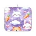 thumbnail image 2 of Cat Rabbit Cloud Pattern Drying Dish Mat Quick Drying Absorbent Soft Durable for Kitchen 18" x 24", 2 of 10