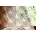 thumbnail image 2 of Oriental Tulle Curtains with Rod Pocket, Traditional Damask Inspirations with Abstract Middle Eastern Swirls, Sheer Drape for Wedding Party 2 Panels, 7 Sizes, Sand Brown Umber White, by Ambesonne, 2 of 3