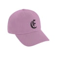 thumbnail image 3 of Daxton Low Profile Adjustable Baseball Dad Hat Cap Old English Font Alphabet A to Z, Pink Hat Black E, 3 of 4