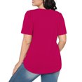 thumbnail image 5 of Womens T-Shirts Sevevn Fashionable Women's Casual Short Sleeved Loose Round Neck Solid Color Top, 5 of 8