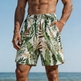 thumbnail image 2 of Enjoytime Mens Swim Trunks Print Elastic Waist Drawstring Breathable Lightweight Casual Summer Beach Shorts, 2 of 7