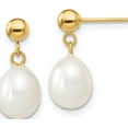 thumbnail image 2 of 14K Yellow Gold 7-8mm Semi-Round Fw Cultured Pearl 18 In. Necklace & Post Earring Set Made In Canada xf394set, 2 of 5