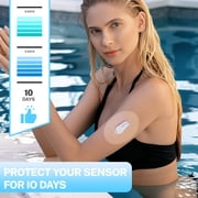 Adhesive Patches for G6-40 Pack Waterproof & Sweatproof Dexcom G6 Overpatch, Pre-Cut Backing Paper - Adhesive Sticker for G6,Easy to Use,Long Stay for 10 Days,Blue