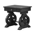 thumbnail image 3 of Traditional 3pc Coffee Table Set in Rustic Dark Gray Wood with Drawer Storage, 3 of 4