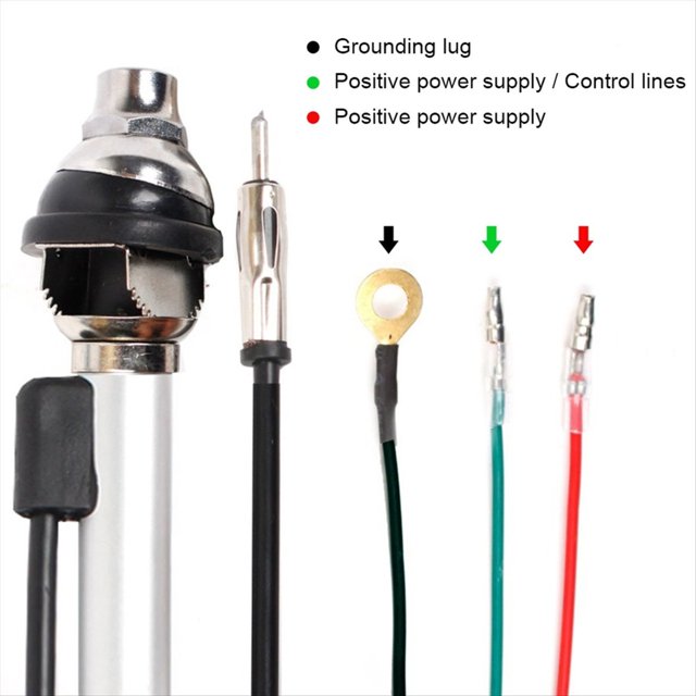 Antena Telescópica Automática de Energía Eléctrica Antenas Exteriores para Vehículos 12V Universal Impermeable para Coche SUV Radio AM FM