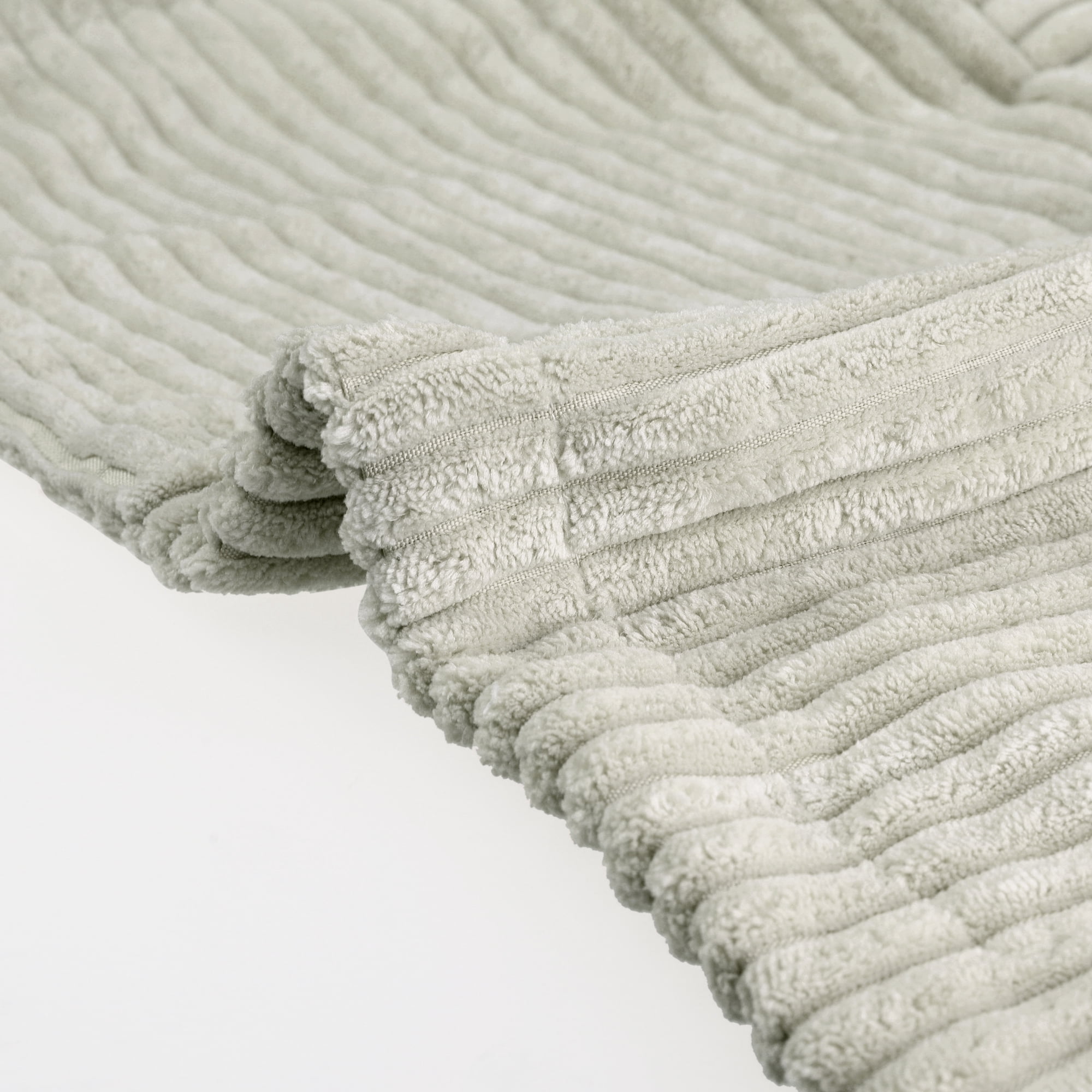 Unique Bargains 4 Pcs Solid Corduroy Throw Pillow Covers Wide Bordered Pillowcase Grey 18" x 18"