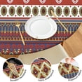 thumbnail image 4 of Colorful Boho Style Floral Print Tablecloth - Elastic Hem Round Table Cover for Patio Party Decor - Fits 52-56 Inch Tables, 4 of 7