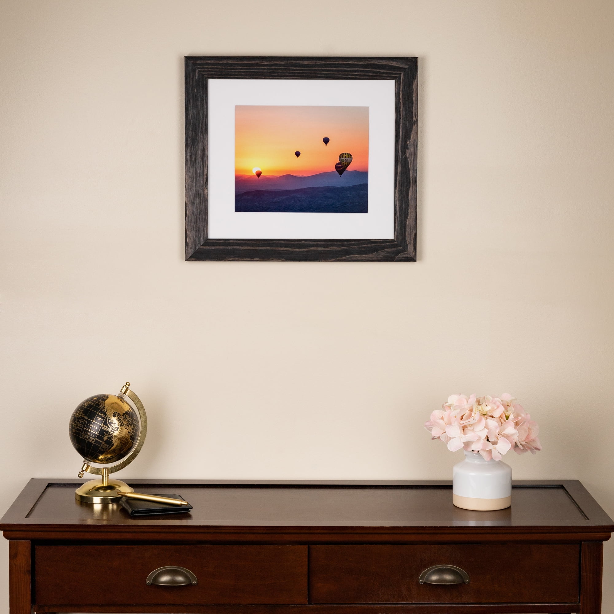 ArtToFrames 18" x 24" Black Picture Frame, 18x24 inch Black Wood Poster Frame (WOM-4288), 4 Pack