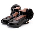thumbnail image 1 of Zapatos para niños Zapatos de cuero para niñas Zapatos de princesa de primavera y otoño Zapatos negros de suela blanda para estudiantes de secundaria, 1 of 6