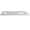 thumbnail image 2 of Bellaterra Home 430002-61D-WMR 61 in. Carrara Marble Countertop & Double Rectangle Sink, White, 2 of 4