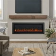 thumbnail image 2 of Real Flame 65" Metal and Glass Wall Mounted Electric Fireplace Insert in Black, 2 of 13