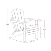 Paradise Outdoor Folding Poly Adirondack Chair