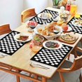 thumbnail image 3 of Placemats Set Of 4 Linen Non Slip Dining Table Mats Black Buffalo Plaid Checkerboard Placemats for Outdoor Tables Desk Kitchen, 3 of 5