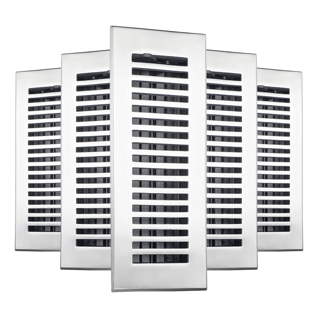 Prima Decorative Hardware, Floor Register A/C, Vent Cover, 3" x 10", Cast Aluminum, Black