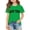 Green, variant on Girls Shirts Oversized Casual Letter Print Short Sleeved Top Summer Loose Fit Plus Size Basic Green Shirt Size 3-4 Y