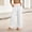 White, variant on Womens Spring Summer Soft Flowy High Waist Pull On Straight Wide Leg Stretch Drape Dress Pants with Button White