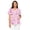 Breast Cancer Theme, variant on Cute Dinosaur Pattern Work Shirt for Women Functional V Neck Nursing Top Stretchy Breathable Shirts with Pockets