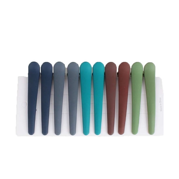 10 pinzas para el pelo para peinar, pasadores de pelo de cocodrilo de pico de pato de plástico colorido con dientes de pato, diseño antideslizante con peine para el cabello, accesorios para el