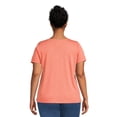 thumbnail image 4 of RealSize Women's Plus Lace V-Neck Tee with Short Sleeves, 4 of 6