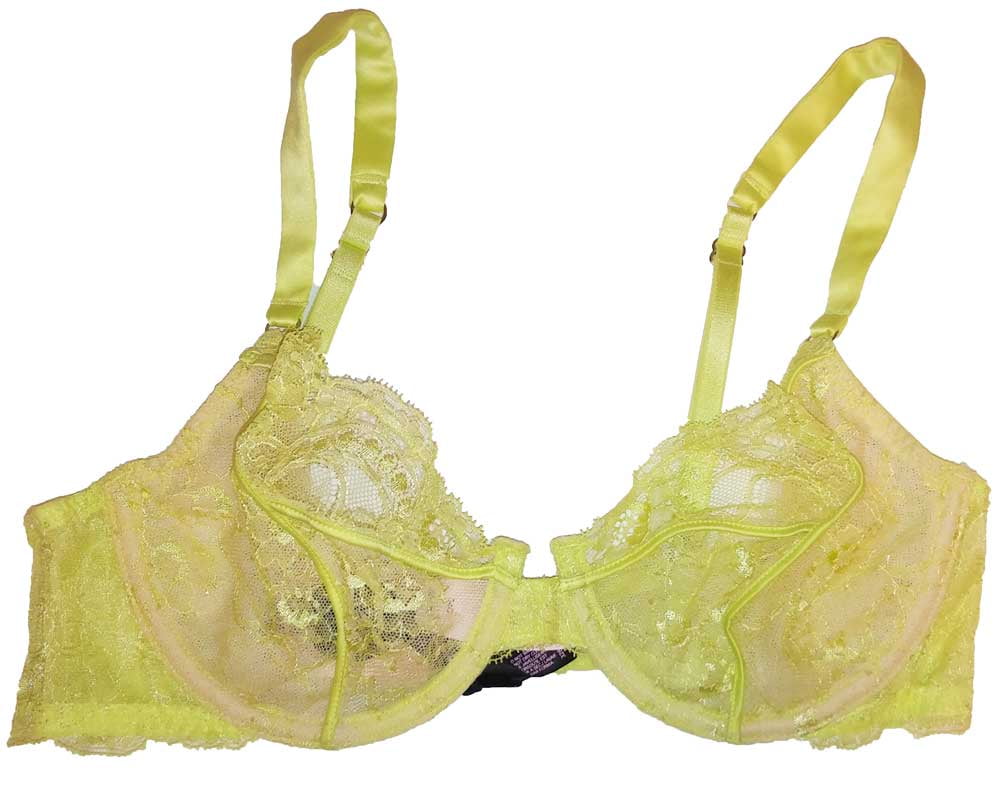 Victorias Secret  Bra Unlined Demi Transparent 32C 32D  Green NWT 