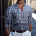 thumbnail image 2 of Men's Summer New Loose Print Long Sleeve Shirt Cardigan Beach Shirt M, 2 of 5