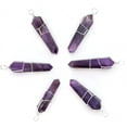 thumbnail image 5 of Dancing Bear Healing Crystal Pendant Necklaces (Set of 3) Master Stones: Amethyst, Rose Quartz & Clear Quartz w/ Identification Cards & Treasure Box, Positive Energy, Good Vibes, Lucky Charm, Reiki, 5 of 6