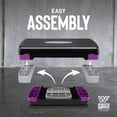 thumbnail image 4 of WF Athletic Supply Fitness Aerobic Step, Adjustable from 4” to 6”, Exercise Stepper with Risers for Home Gym Cardio Strength Training, 4 of 7