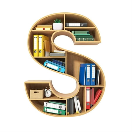 

Letter Shaped Bookshelf Pendant Bookshelf Books Library Xmas Decor Car Rear View Mirror Window Decoration S