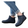 thumbnail image 3 of ASDOKLHQ Men's Waterproof Non-Slip Short Ankle Rain Boots, Slip On, Dark Blue, Sizes 8-11, 3 of 6