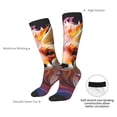 thumbnail image 4 of Naloa Color Splash Fox Portrait Knee Socks, High Socks Long Stretchy Sock Women Knee High Stocking, Long Socks for Women, 4 of 6