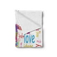 thumbnail image 2 of Fashion Soft Flannel Fleece Throw Blanket, Woman Silhouette with Colorful Stains Love Dresses Happiness Theme Print, Cozy Plush for Indoor and Outdoor Use, 50" x 70", Multicolor, by Ambesonne, 2 of 5