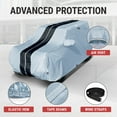 thumbnail image 3 of iCarCover Waterproof Custom Fit Premium SUV Car Cover for 1976-1982 Nissan Safari (Gray / Black), 3 of 8