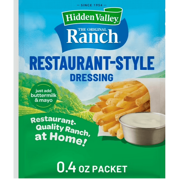 ( 2 Pack ) Hidden Valley Original Ranch Salad Dressing And Seasoning Mix, Buttermilk Recipe, 0.4 Ounce, Pouches