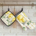 thumbnail image 4 of Lemon Oven Mitts and Pot Holders Set of 2, Buffalo Check Heat Resistant Oven Mitts Kitchen Oven Glove for Cooking, Baking, 4 of 6
