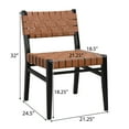 thumbnail image 3 of GDF Studio Cassian Dining Chair, Rubberwood, PU Rope, 3 of 10