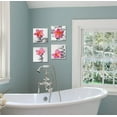thumbnail image 4 of -Modern Bathroom Wall Art Picture Flowers and Pebble Stone Canvas Art Pink Grey Decor(Pink), 4 of 4